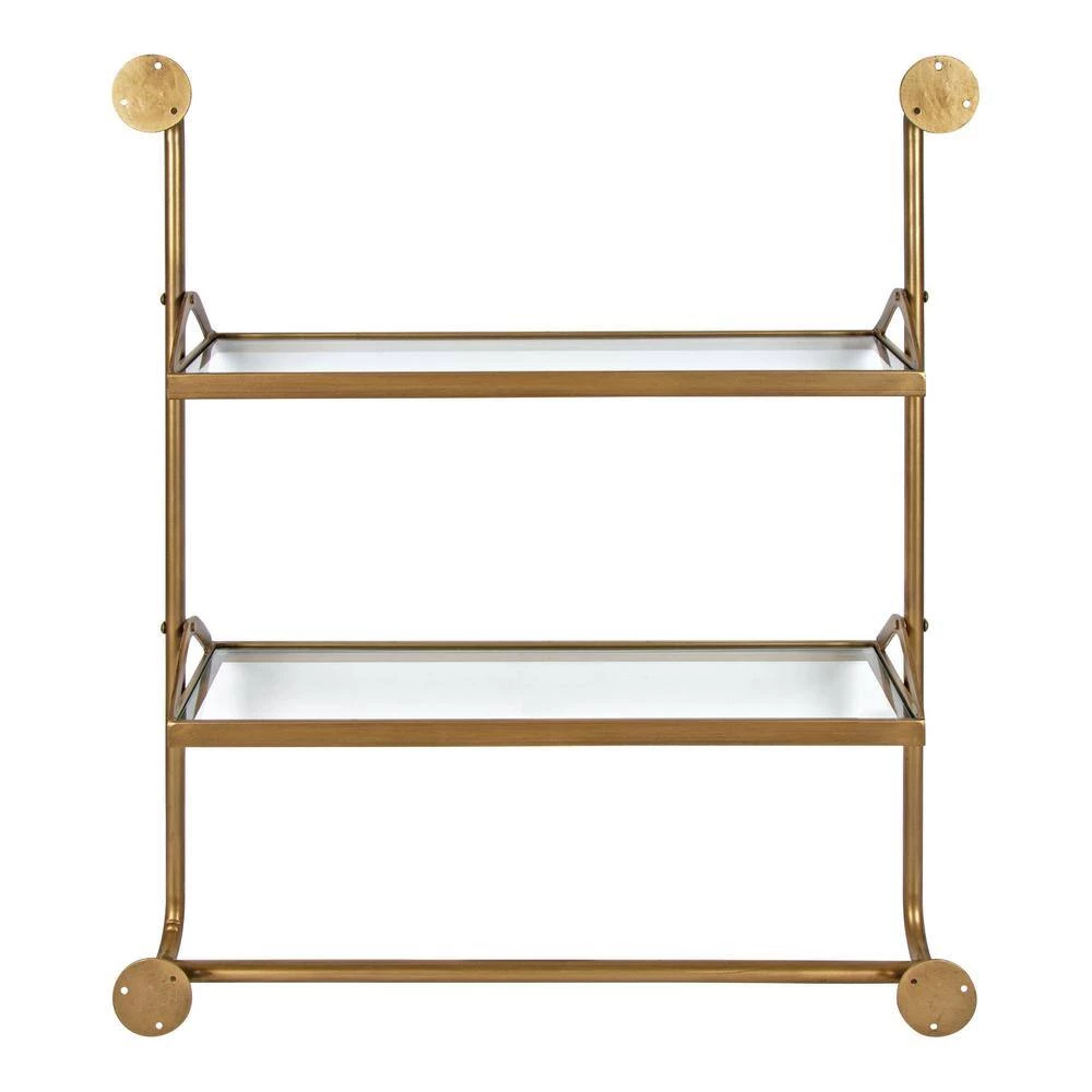 Marit 26 in. x 31 in. x 6 in. Gold Decorative Wall Shelf by Kate and Laurel 8 Marit 26 in. x 31 in. x 6 in. Gold Decorative Wall Shelf by Kate and Laurel - Image 6