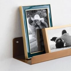 Mezzo 24 in. x 3 in. x 4 in. Gold Decorative Wall Shelf by Kate and Laurel -Kate and Laurel Shop gold kate and laurel decorative shelving 216029 44 1000