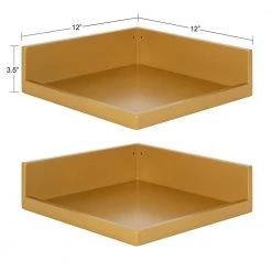 Levie 12 in. x 4 in. x 12 in. Gold Decorative Wall Shelf by Kate and Laurel -Kate and Laurel Shop gold kate and laurel decorative shelving 216079 c3 1000