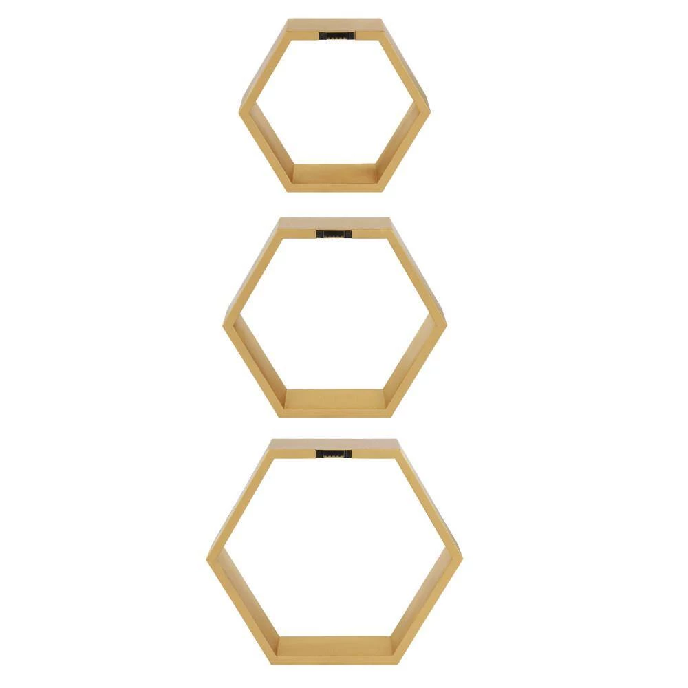 Putnam 16 in. x 14 in. x 4 in. Gold Decorative Wall Shelf by Kate and Laurel 8 Putnam 16 in. x 14 in. x 4 in. Gold Decorative Wall Shelf by Kate and Laurel - Image 6