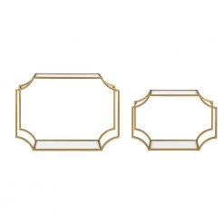 Ciel 24 in. x 18 in. x 6 in. Gold Decorative Wall Shelf by Kate and Laurel -Kate and Laurel Shop gold kate and laurel decorative shelving 216518 4f 1000