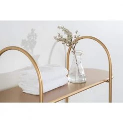 Bekx 8 in. x 24 in. x 20 in. Gold Metal Floating Decorative Wall Shelf Without Cubbies by Kate and Laurel 13 Bekx 8 in. x 24 in. x 20 in. Gold Metal Floating Decorative Wall Shelf Without Cubbies by Kate and Laurel -Kate and Laurel Shop gold kate and laurel decorative shelving 220243 76 1000