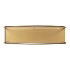 Monroe 6.00 in. D 18.00 in. W 30.75 in. H Gold Metal Floating Decorative Wall Shelf by Kate and Laurel -Kate and Laurel Shop gold kate and laurel decorative shelving 222361 77 1000