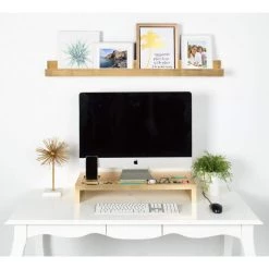 Briggs Gold MDF Computer Stand by Kate and Laurel -Kate and Laurel Shop gold kate and laurel office storage organization 211365 1f 1000