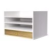 Industrious Gold/White Wood Letter Tray by Kate and Laurel 2 Industrious Gold/White Wood Letter Tray by Kate and Laurel -Kate and Laurel Shop gold white kate and laurel office storage organization 210022 64 1000