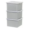 37 qt. Gray Snap Tight Plastic Letter and Legal File Organizer Box (Pack of 3) by IRIS -Kate and Laurel Shop gray clear iris storage bins 500168 64 1000