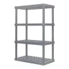 Elephant Gray Plastic Rack Shelf with 4 Large Shelves by IRIS -Kate and Laurel Shop gray iris freestanding shelving units 510020 64 1000