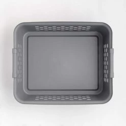 13 qt. Organizer Storage Basket in Gray with Built in Handle 4-Pack by IRIS -Kate and Laurel Shop gray iris storage bins 500165 44 1000