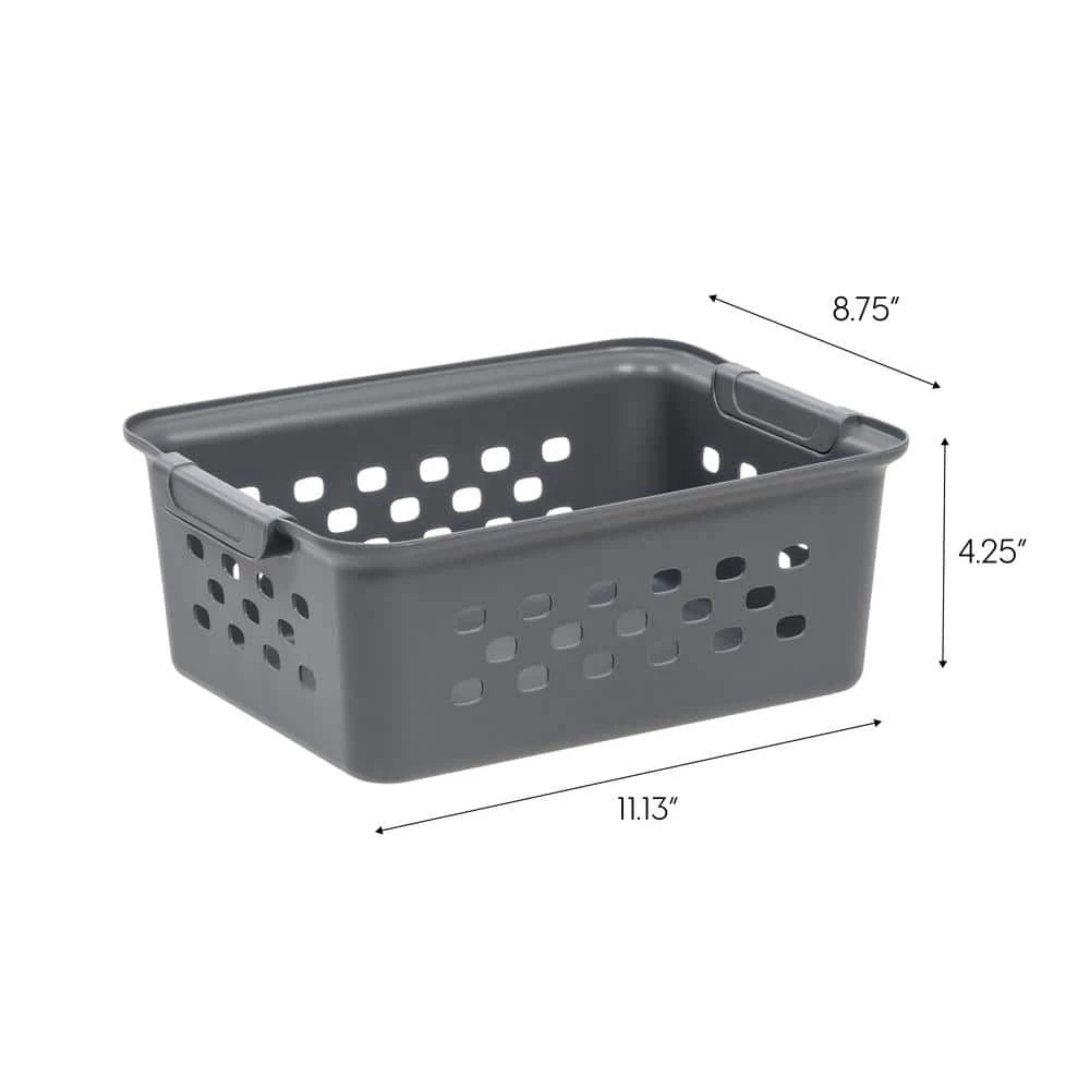 7 qt. Small Organizer Storage Basket, Gray by IRIS 8 7 qt. Small Organizer Storage Basket, Gray by IRIS - Image 6
