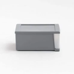 6.5 Qt. Stackable Drawer Storage Bin with a Built in Handle in Gray by IRIS -Kate and Laurel Shop gray iris storage drawers 500162 4f 1000