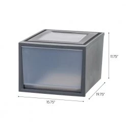 Deep Box Chest Drawer, Gray, 3 Pack by IRIS -Kate and Laurel Shop gray iris utility carts 500112 44 1000