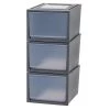 Deep Box Chest Drawer, Gray, 3 Pack by IRIS -Kate and Laurel Shop gray iris utility carts 500112 64 1000