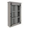 Hutchins 6 in. x 20 in. x 32 in. Gray Wood Floating Decorative Cubby Wall Shelf With Brackets by Kate and Laurel 1 Hutchins 6 in. x 20 in. x 32 in. Gray Wood Floating Decorative Cubby Wall Shelf With Brackets by Kate and Laurel -Kate and Laurel Shop gray kate and laurel decorative shelving 216866 64 1000