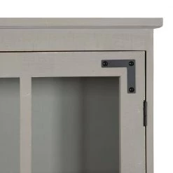 Hutchins 6 in. x 20 in. x 32 in. Gray Wood Floating Decorative Cubby Wall Shelf With Brackets by Kate and Laurel -Kate and Laurel Shop gray kate and laurel decorative shelving 216866 77 1000