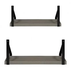 Sudbury 24 in. x 10 in. x 5 in. Gray Decorative Wall Shelf by Kate and Laurel 12 Sudbury 24 in. x 10 in. x 5 in. Gray Decorative Wall Shelf by Kate and Laurel -Kate and Laurel Shop gray kate and laurel decorative shelving 217127 1f 1000