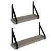 Sudbury 24 in. x 10 in. x 5 in. Gray Decorative Wall Shelf by Kate and Laurel -Kate and Laurel Shop gray kate and laurel decorative shelving 217127 64 1000