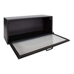 Trayce 9 in. x 24 in. x 12 in. Gray Metal Floating Decorative Cubby Wall Shelf With Brackets by Kate and Laurel -Kate and Laurel Shop gray kate and laurel decorative shelving 218799 4f 1000