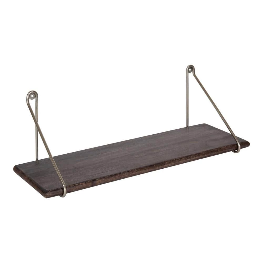Palone 8.00 in. x 24.00 in. x 8.00 in. Gray Wood Floating Decorative Wall Shelf without Brackets by Kate and Laurel 6 Palone 8.00 in. x 24.00 in. x 8.00 in. Gray Wood Floating Decorative Wall Shelf without Brackets by Kate and Laurel - Image 4