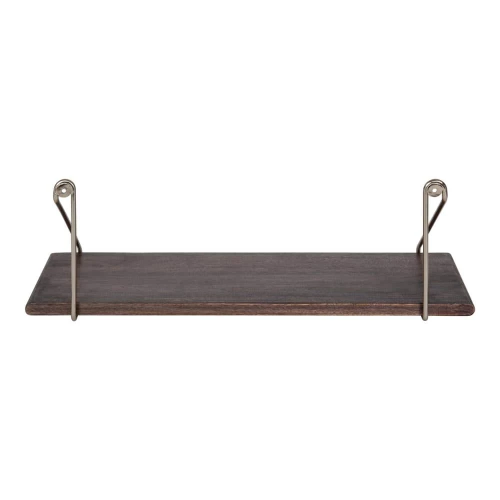 Palone 8.00 in. x 24.00 in. x 8.00 in. Gray Wood Floating Decorative Wall Shelf without Brackets by Kate and Laurel 4 Palone 8.00 in. x 24.00 in. x 8.00 in. Gray Wood Floating Decorative Wall Shelf without Brackets by Kate and Laurel - Image 2