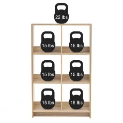 43 in. H x 27 in. W x 10 in. D Brown Heavy-Duty Decorative 6-Cube Organizer by IRIS -Kate and Laurel Shop light brown iris cube storage organizers 596361 1f 1000