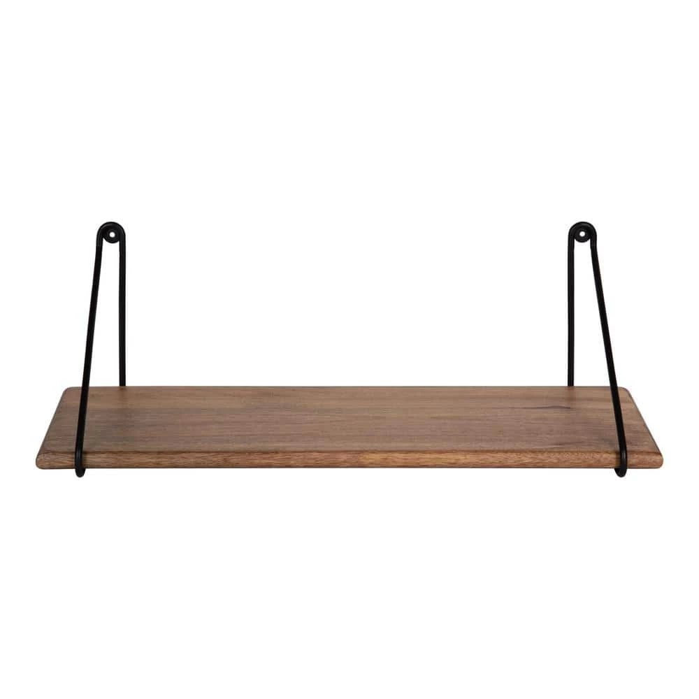 Palone 8.00 in. x 24.00 in. x 8.00 in. Natural Wood Floating Decorative Wall Shelf without Brackets by Kate and Laurel 3 Palone 8.00 in. x 24.00 in. x 8.00 in. Natural Wood Floating Decorative Wall Shelf without Brackets by Kate and Laurel