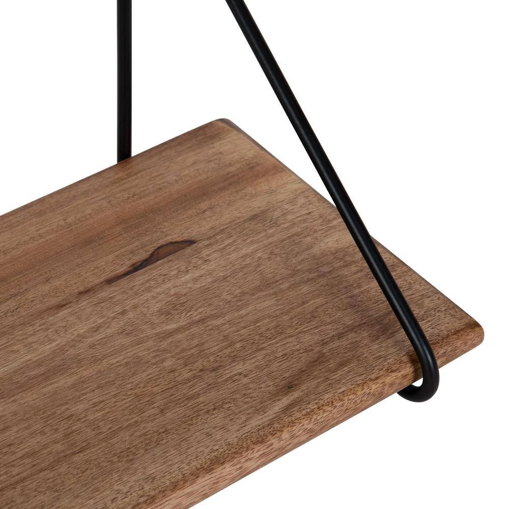 Palone 8.00 in. x 24.00 in. x 8.00 in. Natural Wood Floating Decorative Wall Shelf without Brackets by Kate and Laurel 5 Palone 8.00 in. x 24.00 in. x 8.00 in. Natural Wood Floating Decorative Wall Shelf without Brackets by Kate and Laurel - Image 3