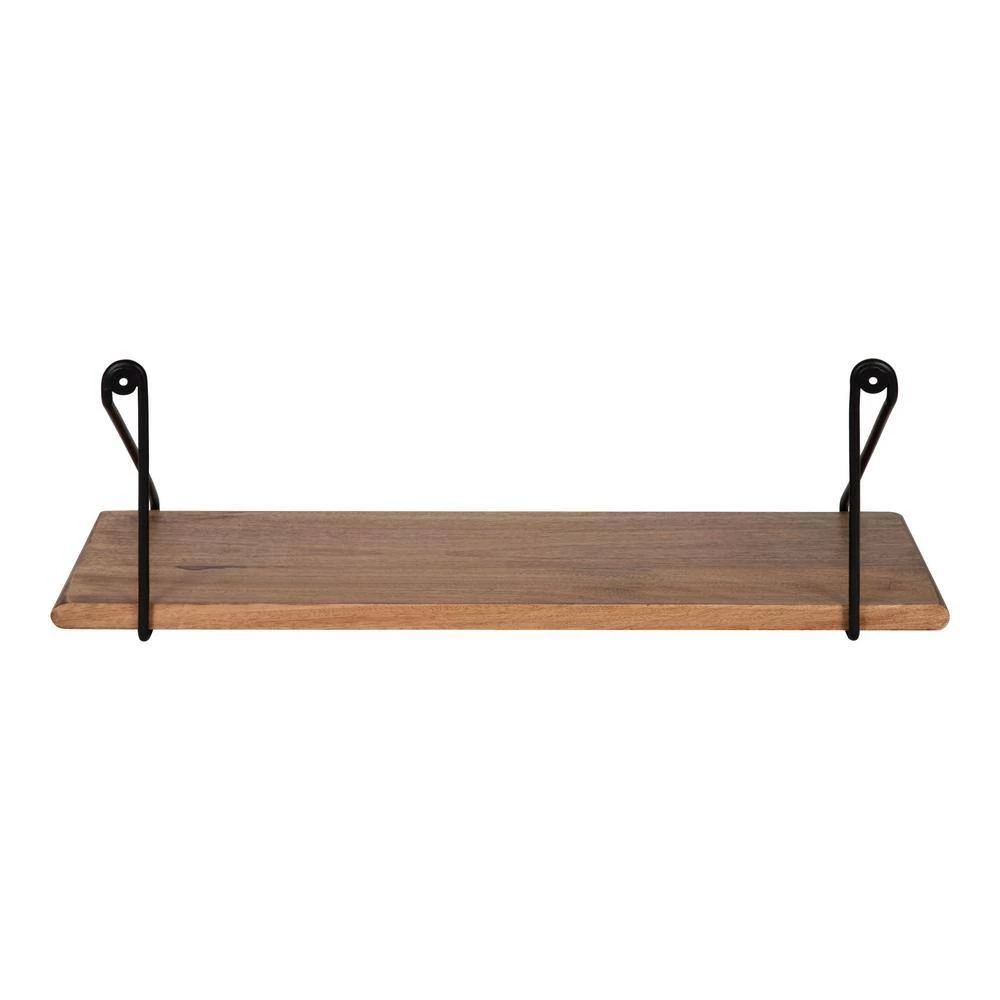 Palone 8.00 in. x 24.00 in. x 8.00 in. Natural Wood Floating Decorative Wall Shelf without Brackets by Kate and Laurel 4 Palone 8.00 in. x 24.00 in. x 8.00 in. Natural Wood Floating Decorative Wall Shelf without Brackets by Kate and Laurel - Image 2