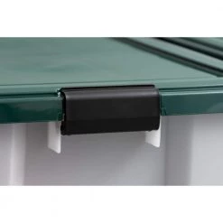 Remington 62 Qt. WEATHERTIGHT Storage Box (4-Pack) by IRIS 10 Remington 62 Qt. WEATHERTIGHT Storage Box (4-Pack) by IRIS -Kate and Laurel Shop natural iris storage bins 296013 1f 1000