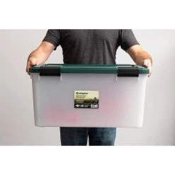 Remington 62 Qt. WEATHERTIGHT Storage Box (4-Pack) by IRIS 9 Remington 62 Qt. WEATHERTIGHT Storage Box (4-Pack) by IRIS -Kate and Laurel Shop natural iris storage bins 296013 4f 1000