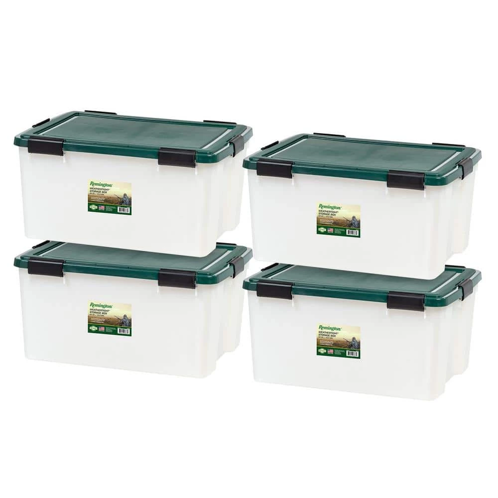 Remington 62 Qt. WEATHERTIGHT Storage Box (4-Pack) by IRIS 3 Remington 62 Qt. WEATHERTIGHT Storage Box (4-Pack) by IRIS