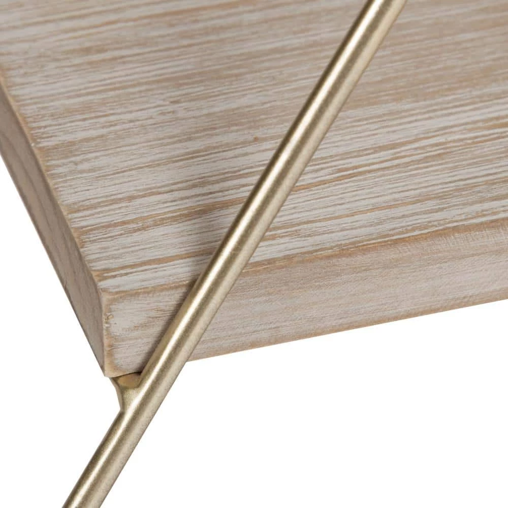 Tilde 6 in. x 24 in. x 22 in. Natural Wood Decorative Wall Shelf by Kate and Laurel 6 Tilde 6 in. x 24 in. x 22 in. Natural Wood Decorative Wall Shelf by Kate and Laurel - Image 4