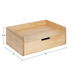 Kitt 12 in. x 18 in. x 7 in. Natural Wood Floating Decorative Wall Shelf Without Brackets by Kate and Laurel -Kate and Laurel Shop natural kate and laurel decorative shelving 218797 c3 1000