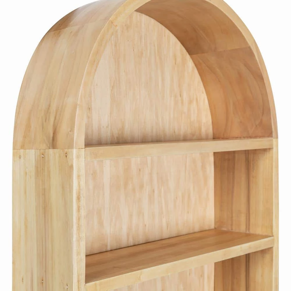 Hutton 28.00 in. x 16.00 in. x 28.00 in. Natural Wood Floating Decorative Wall Shelf without Brackets by Kate and Laurel 4 Hutton 28.00 in. x 16.00 in. x 28.00 in. Natural Wood Floating Decorative Wall Shelf without Brackets by Kate and Laurel - Image 2