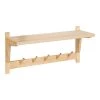 Meridien 8.25 in. D 24.00 in. W 11.50 in. H Natural Wood Floating Decorative Wall Shelf with Hooks by Kate and Laurel -Kate and Laurel Shop natural kate and laurel decorative shelving 222261 64 1000
