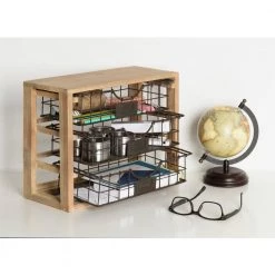 Tanner Natural Drawers Memo Board by Kate and Laurel -Kate and Laurel Shop natural kate and laurel office storage organization 209666 1f 1000