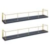 Benbrook 24 in. x 4 in. x 4 in. Navy Blue Decorative Wall Shelf by Kate and Laurel -Kate and Laurel Shop navy blue kate and laurel decorative shelving 213733 64 1000