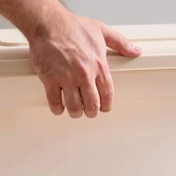 55 Qt. Airtight Pet Food Storage in Almond by IRIS -Kate and Laurel Shop navy iris storage bins 300662 76 1000