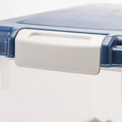 47 Qt. Airtight Pet Food Storage Bin in Navy by IRIS -Kate and Laurel Shop navy iris storage bins 301073 1f 1000