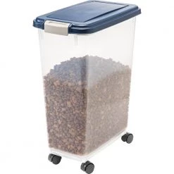 47 Qt. Airtight Pet Food Storage Bin in Navy by IRIS -Kate and Laurel Shop navy iris storage bins 301073 31 1000