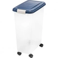 47 Qt. Airtight Pet Food Storage Bin in Navy by IRIS