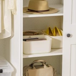 6.5 Qt. Nestable Storage Organizer Bin, Small, Pack of 4 by IRIS -Kate and Laurel Shop off white iris storage bins 552111 1f 1000