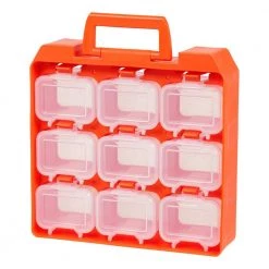 Kate and Laurel Shop 31 9-Compartment Utility Storage Case in Orange by IRIS