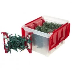 Light Storage Box with 4-Light Wraps in Red (3 per Pack) by IRIS