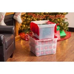 Light Storage Box with 4-Light Wraps in Red (3 per Pack) by IRIS -Kate and Laurel Shop red iris decoration storage 587781 fa 1000