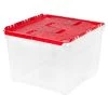 60 Qt. Holiday Wing-Lid Storage Bin with Ornament Dividers in Red by IRIS -Kate and Laurel Shop red iris storage bins 139611 64 1000