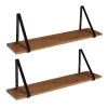 Soloman 7 in. x 28 in. x 8 in. Rustic Brown/Black Decorative Wall Shelf by Kate and Laurel -Kate and Laurel Shop rustic brown black kate and laurel decorative shelving 212024 64 1000