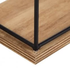 Benbrook 4 in. x 24 in. x 4 in. Rustic Brown/Black Wood Decorative Wall Shelf by Kate and Laurel -Kate and Laurel Shop rustic brown black kate and laurel decorative shelving 212066 4f 1000