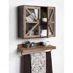 Mace 8 in. x 24 in. x 20 in. Rustic Brown/Black Decorative Cubby Wall Shelf by Kate and Laurel 15 Mace 8 in. x 24 in. x 20 in. Rustic Brown/Black Decorative Cubby Wall Shelf by Kate and Laurel -Kate and Laurel Shop rustic brown black kate and laurel decorative shelving 213051 31 1000