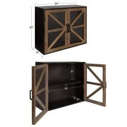 Mace 8 in. x 24 in. x 20 in. Rustic Brown/Black Decorative Cubby Wall Shelf by Kate and Laurel 14 Mace 8 in. x 24 in. x 20 in. Rustic Brown/Black Decorative Cubby Wall Shelf by Kate and Laurel -Kate and Laurel Shop rustic brown black kate and laurel decorative shelving 213051 4f 1000