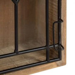 Megara 6 in. x 16 in. x 24 in. Rustic Brown/Black Wood with Metal Door Decorative Cabinet Wall Shelf by Kate and Laurel 14 Megara 6 in. x 16 in. x 24 in. Rustic Brown/Black Wood with Metal Door Decorative Cabinet Wall Shelf by Kate and Laurel -Kate and Laurel Shop rustic brown black kate and laurel decorative shelving 213058 4f 1000